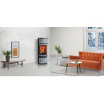 Krbová kamna SCAN 83-6 BP černý lak, hliníkové lišty